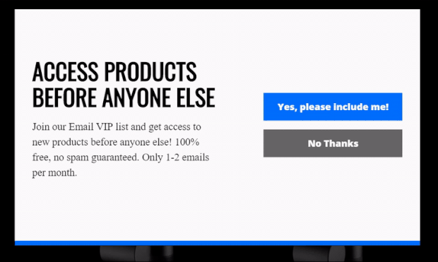 cosmetic packaging signup form example - OptinMonster cosmetic packaging signup form example