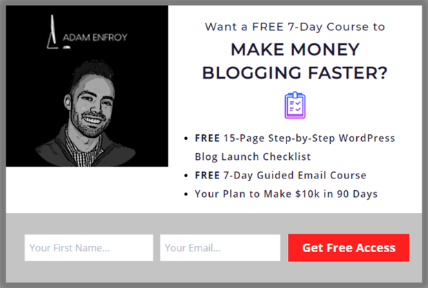 adam enfory signup form example - OptinMonster adam enfory signup form example