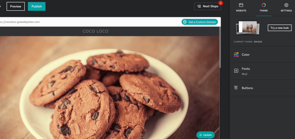 best-website-builder-for-small-business-GoDaddy-Dashboard - OptinMonster