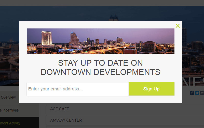 DowntownOrlando adds 4000 subscribers a year using OptinMonster - OptinMonster DowntownOrlando adds 4000 subscribers a year using OptinMonster