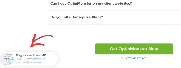 OptinMonster using TrustPulse-min - OptinMonster OptinMonster using TrustPulse