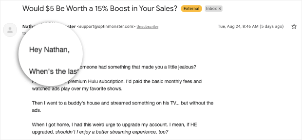 personalize your customer's emails - OptinMonster personalize your customer's emails