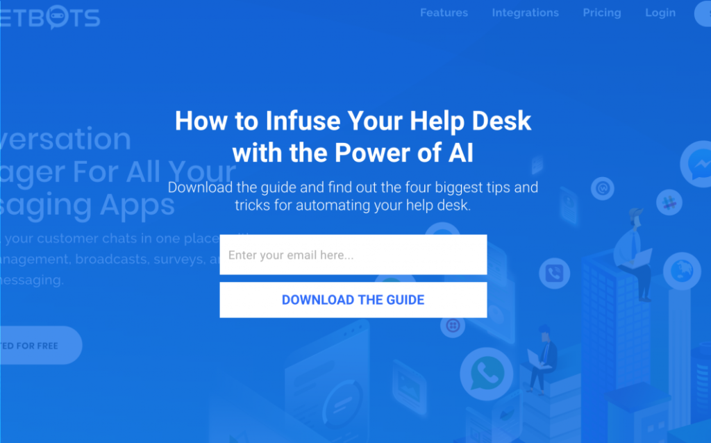 Rocketbots targeted all visitors with full screen optins. - OptinMonster Rocketbots targeted all visitors with full screen optins.