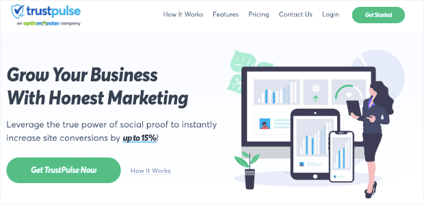 TrustPulse homepage-min - OptinMonster TrustPulse homepage