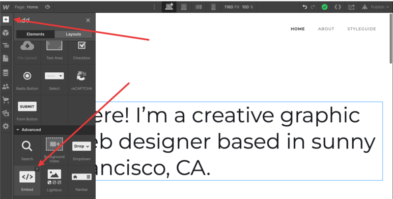 Webflow Embed Element - OptinMonster Webflow Embed Element