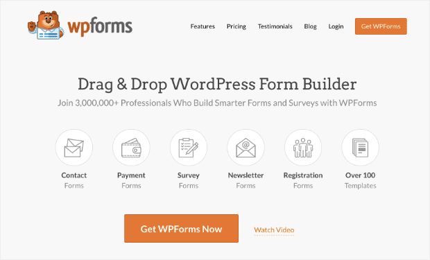 WPForms homepage-min - OptinMonster WPForms homepage