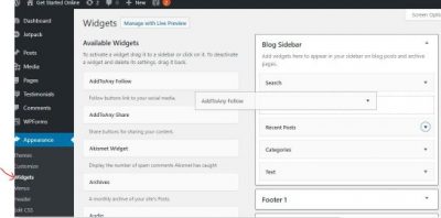 Adding Widgets in WP